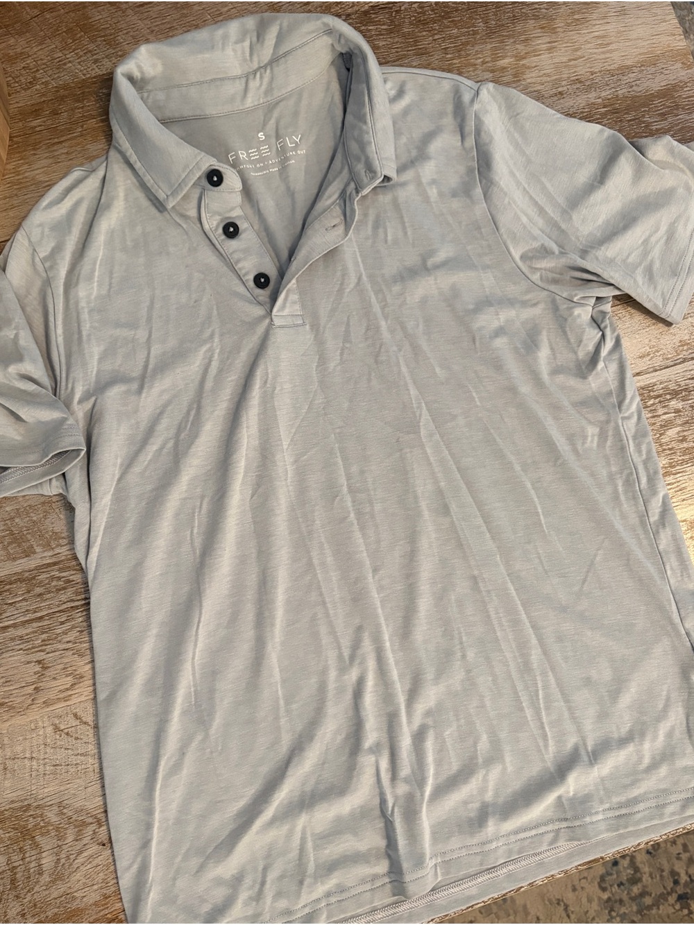 Free Fly Men’s Pale Gray Polo Shirt